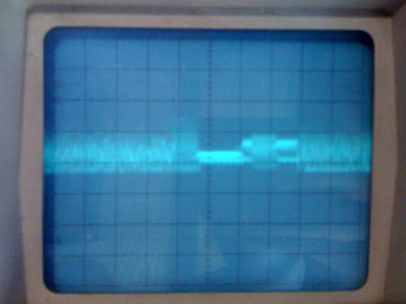 NTSC video waverform on an analog scope
